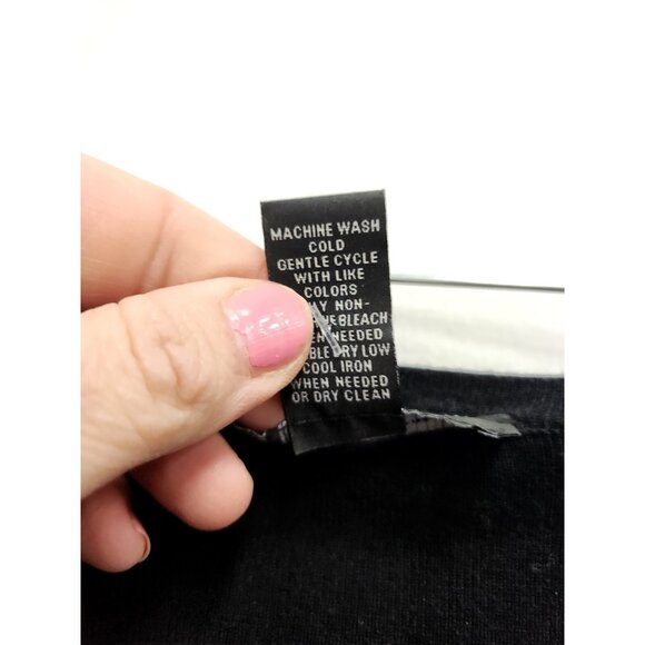 INC International Concepts Sweater Womens Medium Black Polka Dot Hem Pullover - Picture 4 of 8